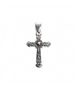 PE001554 Genuine Sterling Silver Pendant Cross Solid Hallmarked 925 Handmade